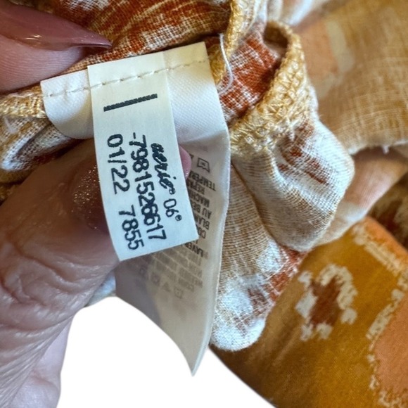 Aerie Mustard Yellow Geometric Print Halter Maxi Dress‎ Tiered High Low Size XS - Picture 9 of 12